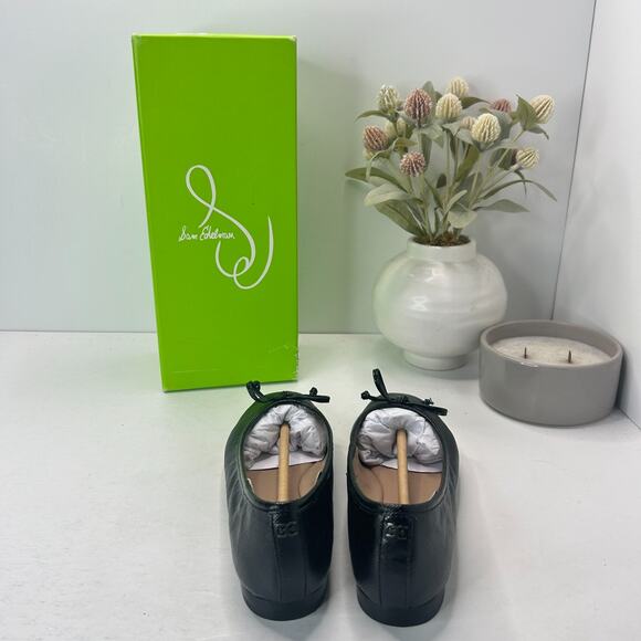 Sam Edelman Meadow Patent Leather Flat Black I5383S1002 Women's 6M NWB - Picture 4 of 9